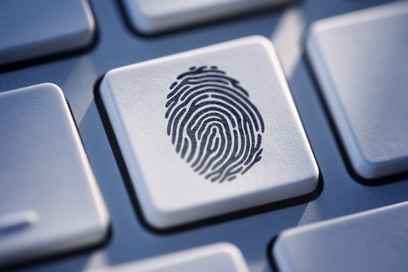fingerprint on keyboard