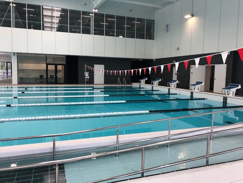 One of the two indoor pools at Club Lime's newest location in Kambri, ANU.