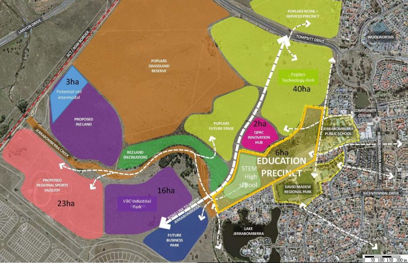 Map of proposed South Jerrabomberra Innovation Precinct.