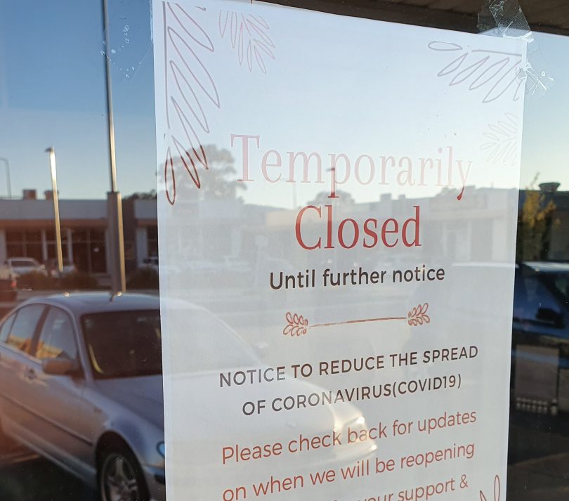 Shop closed due to COVID-19