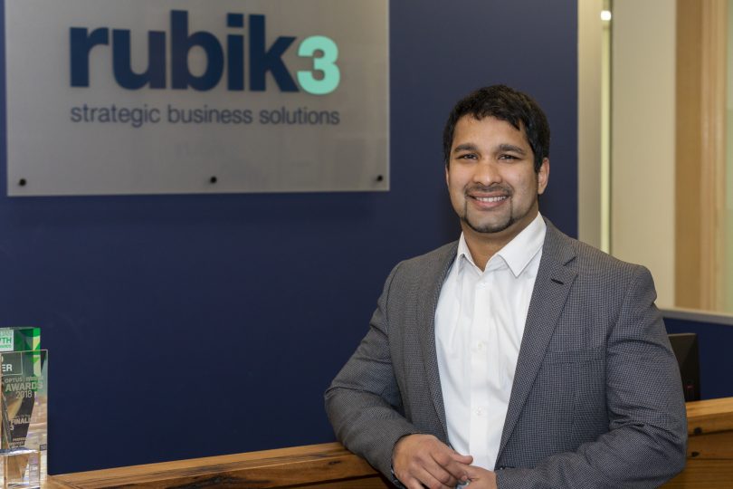 Kirk Fonseca at Rubik3 office.