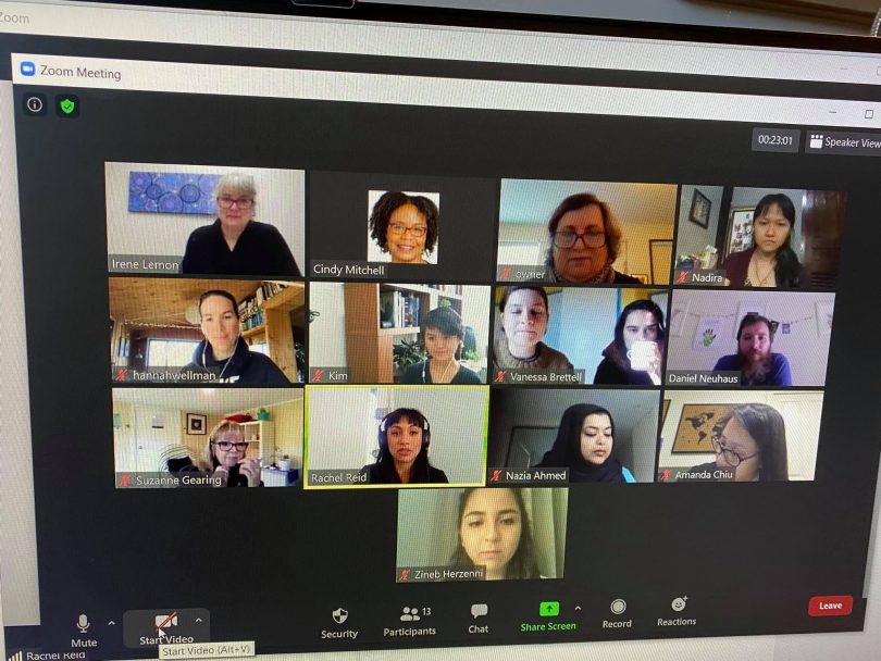 Screen shot of online orientation session with GRIST 2020 participants.