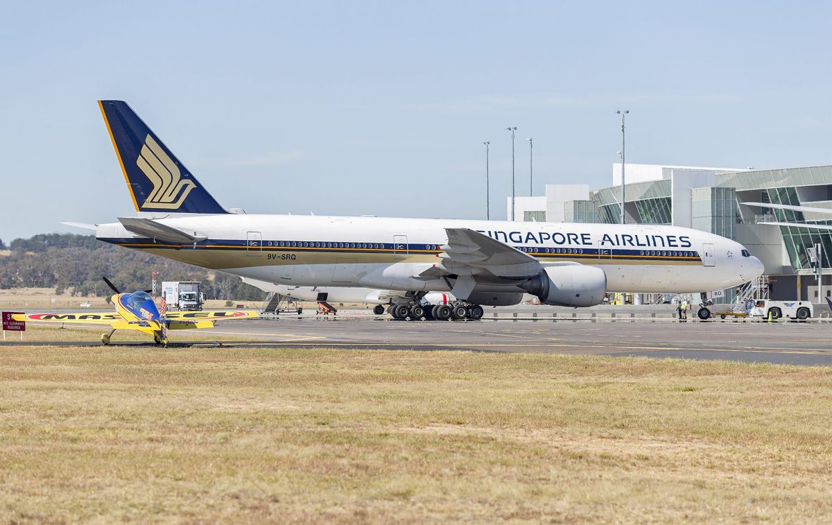 Plane at Canberra Airport