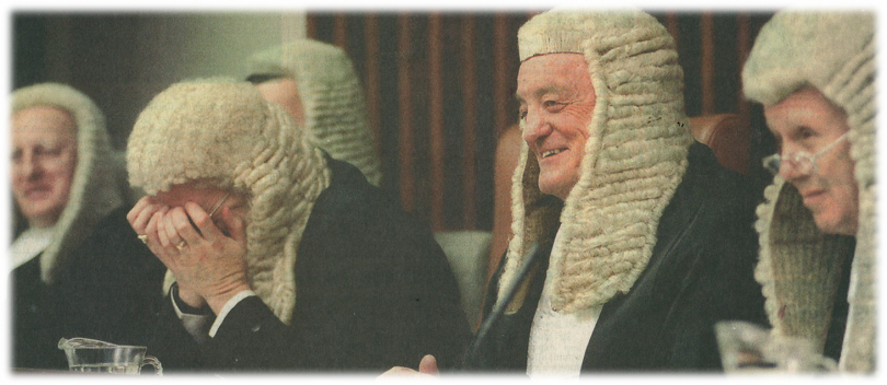 Justice Gallop at his retirement ceremony in 2000.