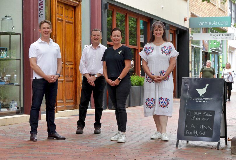 Kingston business owners Scott Leggo, Peter Arnaudo, Kate Wellington and Claire Smith.