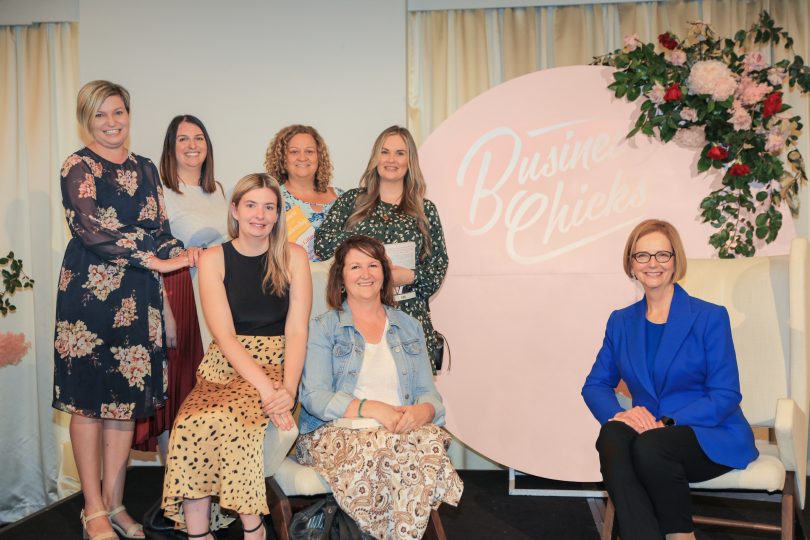 The Allinsure team with former Prime Minister Julia Gillard at an International Women's Day breakfast.