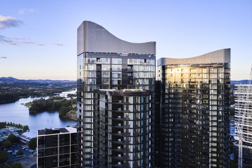 Geocon's High Society twin towers in Belconnen