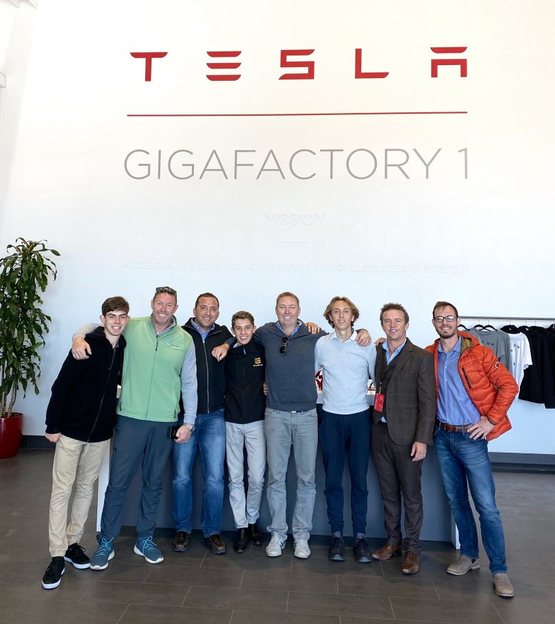 Elvin Group employees at Tesla factory