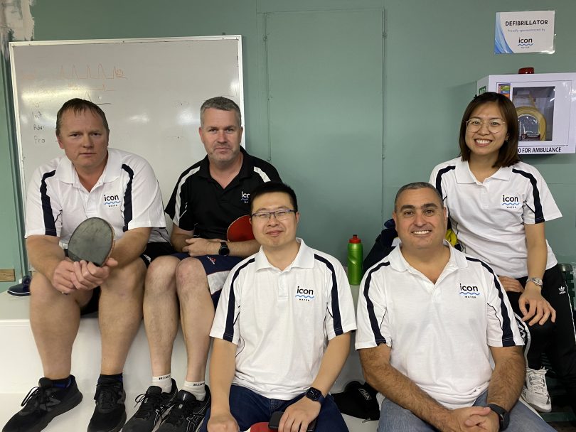 Icon Water team from Table Tennis Corporate Cup