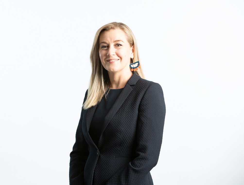 woman in front of white background