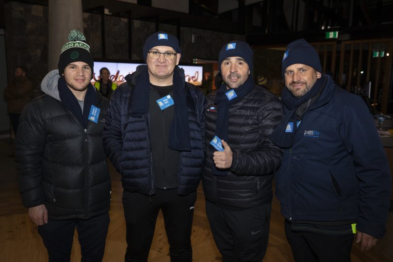 Domenic De Marco, Mirko Milic, Steve Ganitis and Joe Pratezina at Vinnies CEO Sleepout