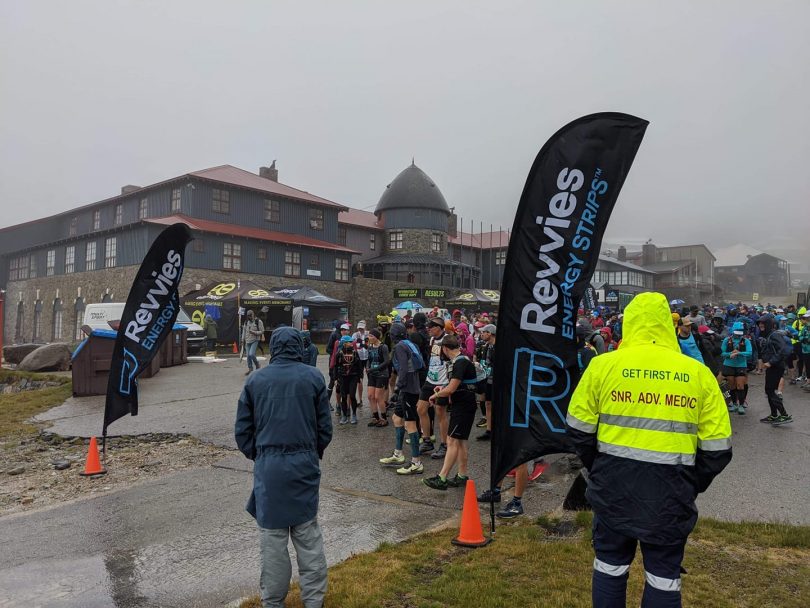 Start line at Australian Alpine Ascent running event