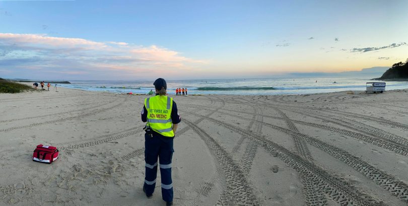 Alison Deale standing on beach at Port Stephens