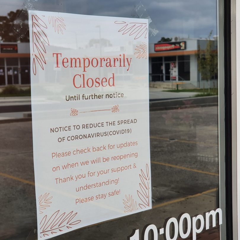 Shop closed notice