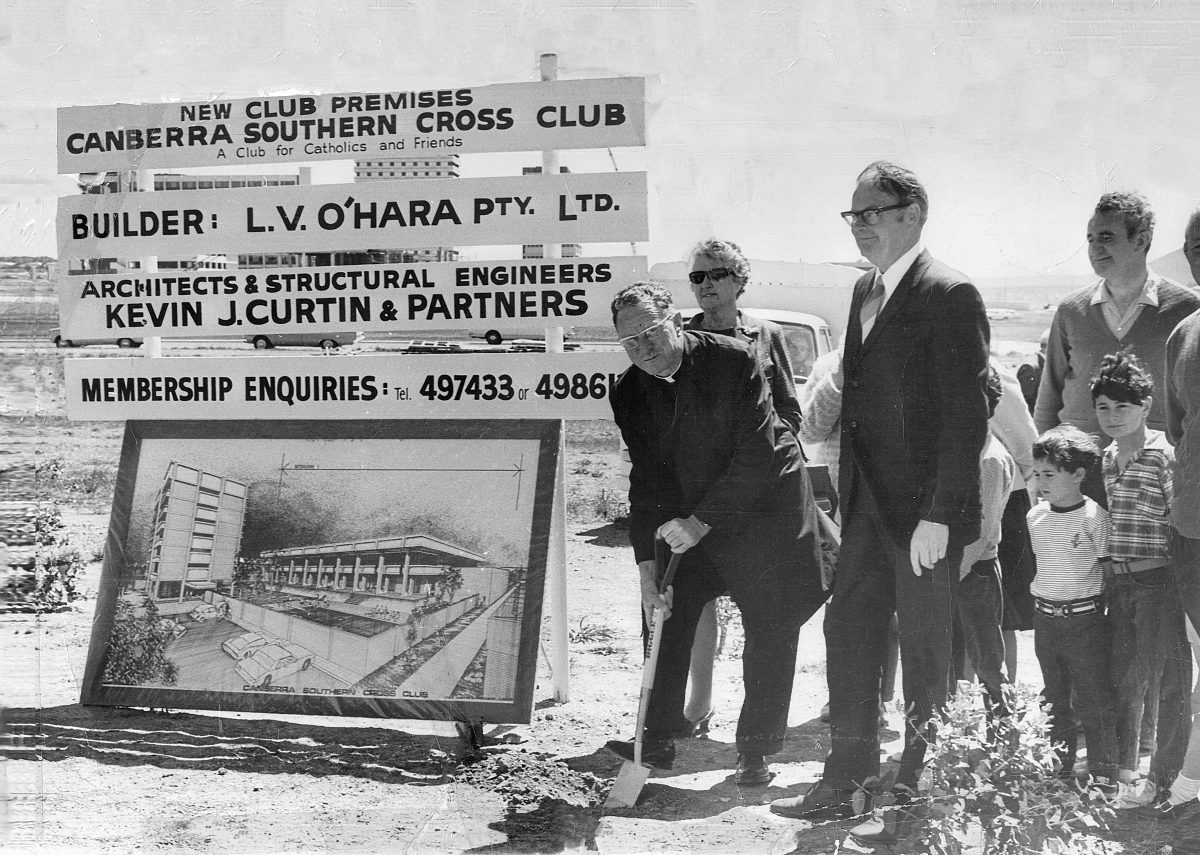 Turning of the sod on the Southern Cross Club