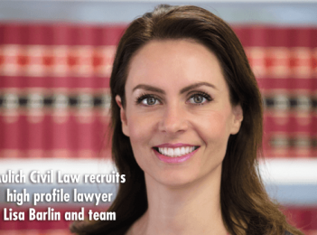 Aulich Civil Law recruits high profile lawyer Lisa Barlin and team