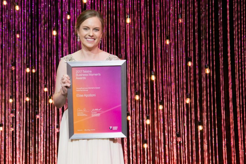 Canberra’s Elise Apolloni is Telstra Young Business Woman of the Year