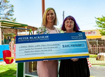 Stella Bella Little Stars Foundation cheque hand-over